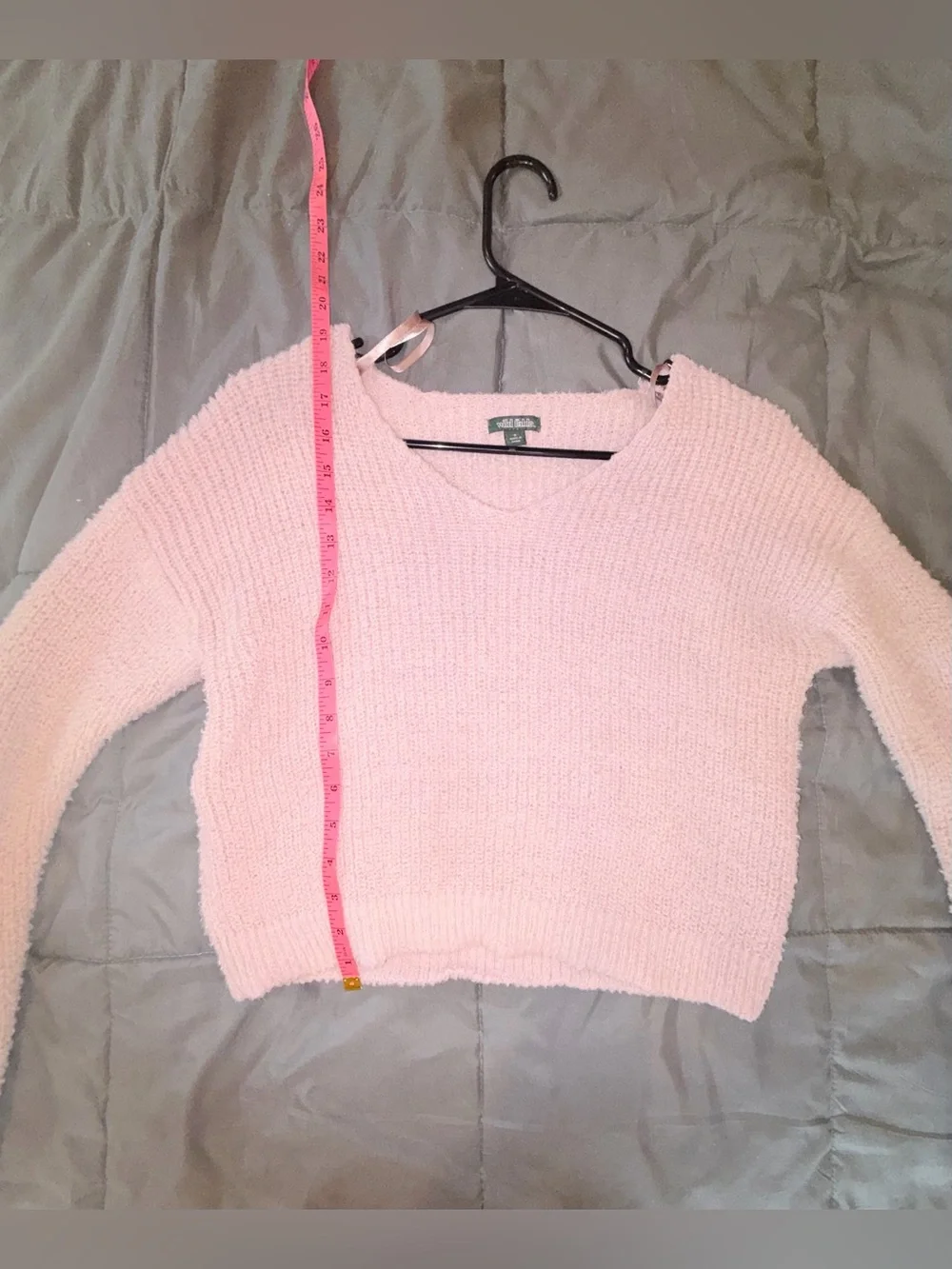Wild Fable Blush Pink Eyelash Knit Cropped Sweater Women’s Small Soft Cozy - Picture 7 of 7